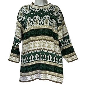 Vintage Arielle USA Geometric Ski Lodge Pullover Sweater